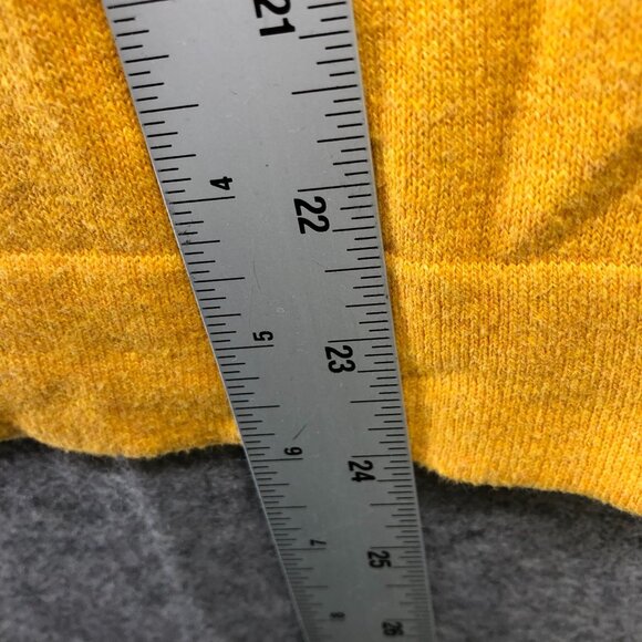 J. Crew Ruffle Neck Sweater Womens S Mustard Yellow Cotton Lightweight Keyhole - Picture 8 of 9
